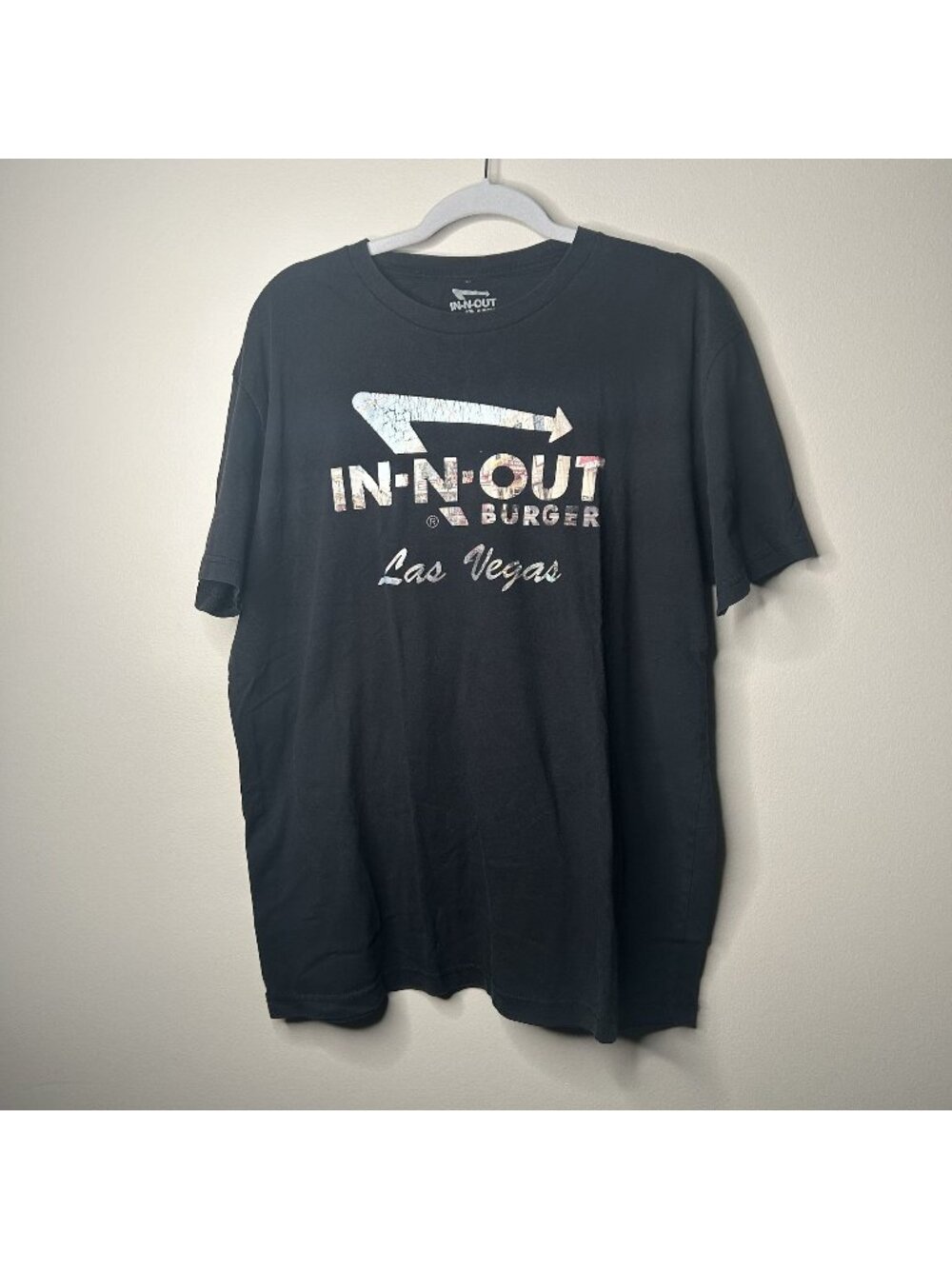 In N Out Las Vegas Black Short Sleeve Graphic T-Shirt Men's Size X-Large XL